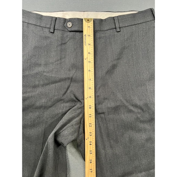Brooks Brothers Pants Men 34x32 Black 100% Wool Madison‎ Dress Trousers - Picture 5 of 13